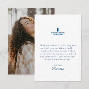 Abschlussfeier der Indiana State University Dankeskarte