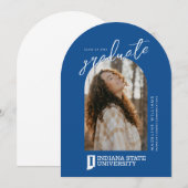 Abschlussfeier der Indiana State University Einladung (Vorne/Hinten)