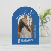 Abschlussfeier der Indiana State University Einladung (Stehend Vorderseite)