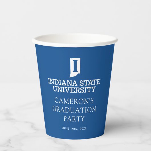 Abschlussfeier der Indiana State University Pappbecher (Vorderseite)