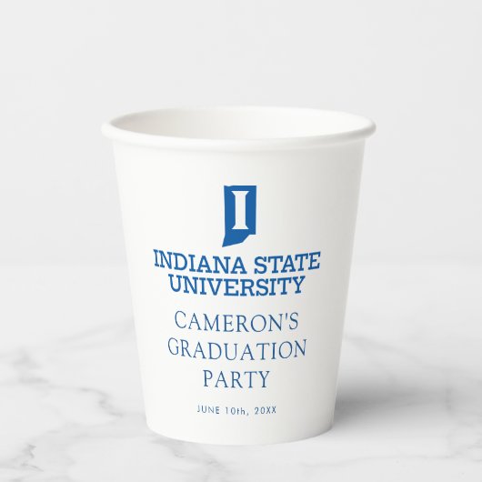 Abschlussfeier der Indiana State University Pappbecher (Vorderseite)