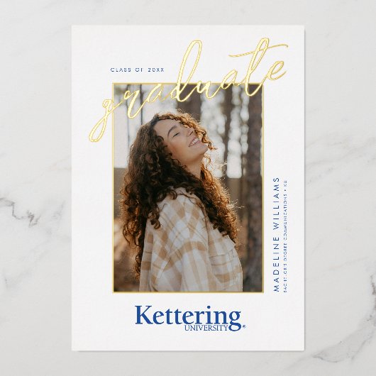 Abschlussfeier der Kettering-Universität Folieneinladung (Vorderseite)