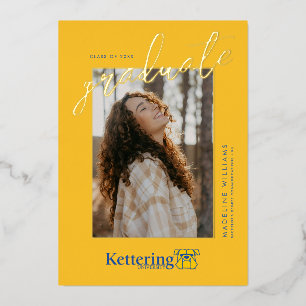 Abschlussfeier der Kettering University Folieneinladung