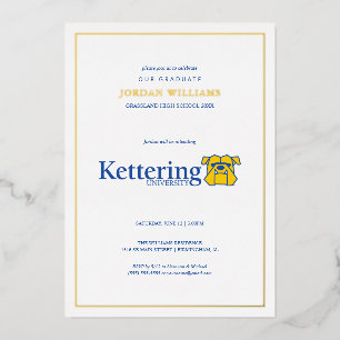 Abschlussfeier der Kettering University Folieneinladung