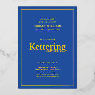 Abschlussfeier der Kettering University Folieneinladung