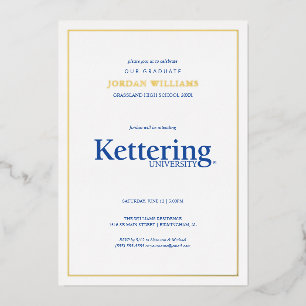 Abschlussfeier der Kettering University Folieneinladung