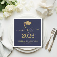 Abschlussfeier der Klasse 2026 in Navy Blau und Go