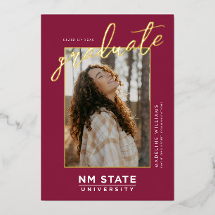 Abschlussfeier der New Mexico State University Folieneinladung