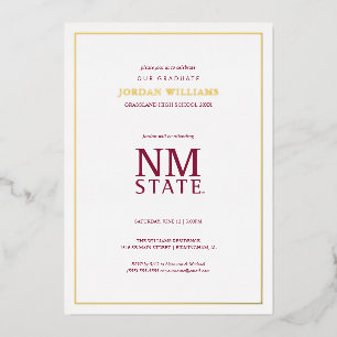 Abschlussfeier der New Mexico State University Folieneinladung
