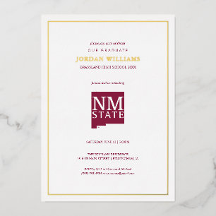 Abschlussfeier der New Mexico State University Folieneinladung