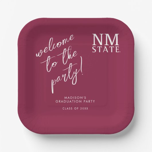 Abschlussfeier der New Mexico State University Pappteller (Vorderseite)