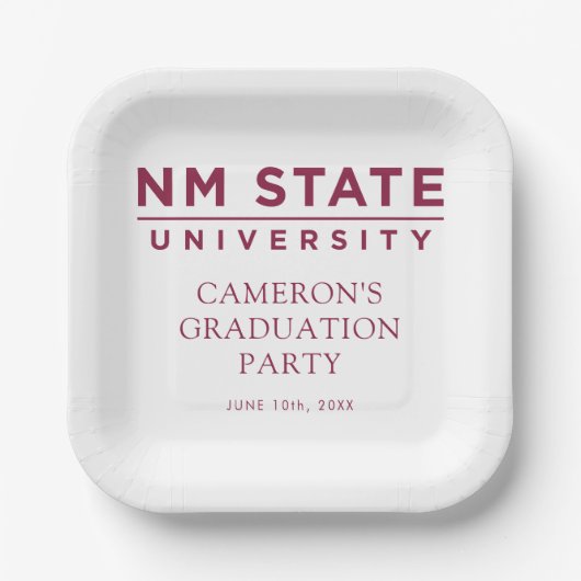 Abschlussfeier der New Mexico State University Pappteller (Vorderseite)