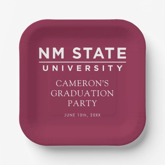 Abschlussfeier der New Mexico State University Pappteller (Vorderseite)