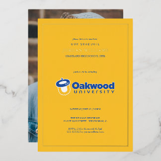 Abschlussfeier der Oakwood University Folieneinladung
