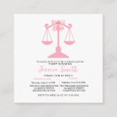 Abschlussfeier der Pink Bow Law University Begleitkarte (Rückseite)