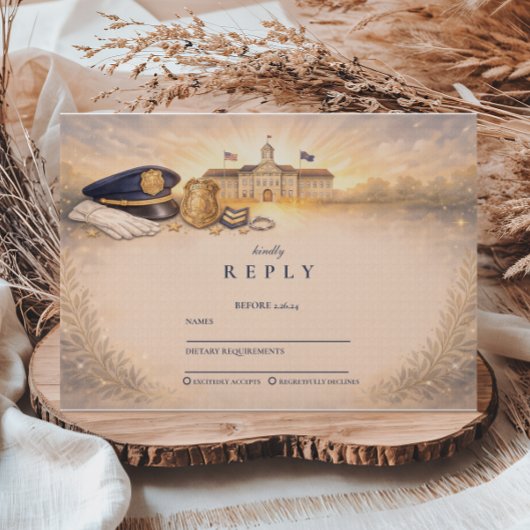 Abschlussfeier der Polizeiakademie RSVP Karte