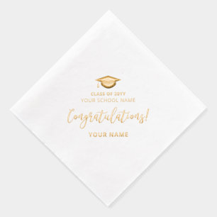 Abschlussfeier der Schulklasse Herzlichen Glückwun Servietten Mit Folie