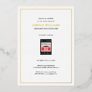 Abschlussfeier des William Jewell College Folieneinladung