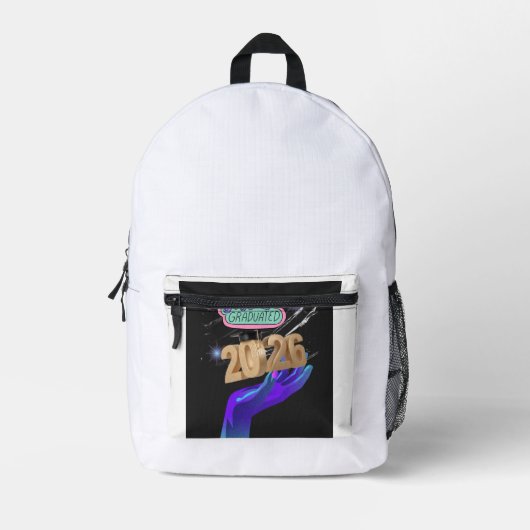 Abschlussfeier-Design 2026 Bedruckter Rucksack (Vorderseite)