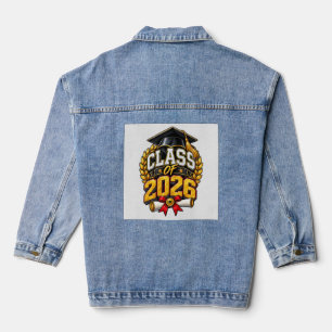 Abschlussfeier-Design für die Klasse 2026 Jeansjacke