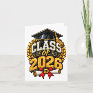 Abschlussfeier-Design für die Klasse 2026 Karte