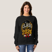 Abschlussfeier-Design für die Klasse 2026 Sweatshirt (Vorne ganz)