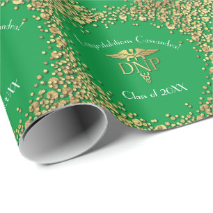 Abschlussfeier Doctor of Nursing Practice in Grün Geschenkpapier