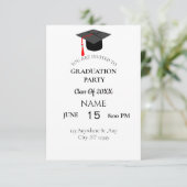 Abschlussfeier einladen begleitkarte (Stehend Vorderseite)