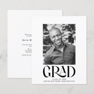 Abschlussfeier-Einladung im modernen Budget-Stil