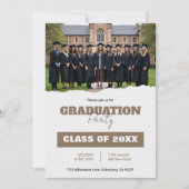 🎓Abschlussfeier-Einladung mit QR-Code Klassenjahr Einladung (Vorderseite)