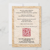 🎓Abschlussfeier-Einladung mit QR-Code und Vintage Einladung (Rückseite)