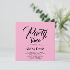 Abschlussfeier-Einladung Party Time Einladung