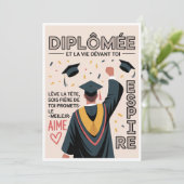 Abschlussfeier Einladungen 🎓 – Modern (Stehend Vorderseite)