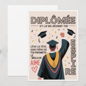 Abschlussfeier Einladungen 🎓 – Modern (Vorne/Hinten)