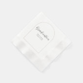 Abschlussfeier  | Elegante Schrift Serviette (Ecke)