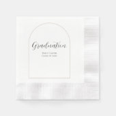 Abschlussfeier  | Elegante Schrift Serviette (Vorderseite)