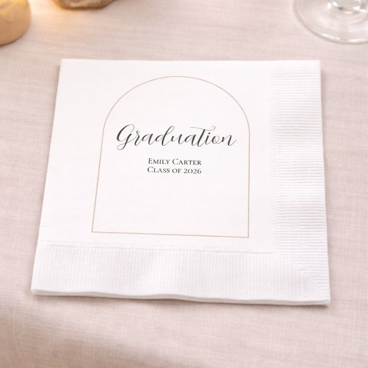 Abschlussfeier  | Elegante Schrift Serviette
