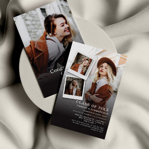 Abschlussfeier Foto-Collage Open House Abschluss Einladung
