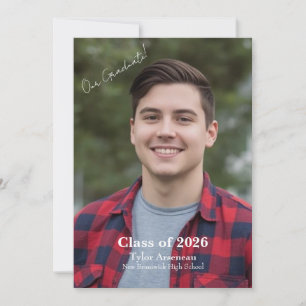 Abschlussfeier Foto-Einladung personalisieren Karte