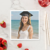 Abschlussfeier Foto Schrift Luncheon Serviette (Beispiel)