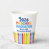 Abschlussfeier für die Vorschule 2026 - Benutzerde Pappbecher (Vorderseite)