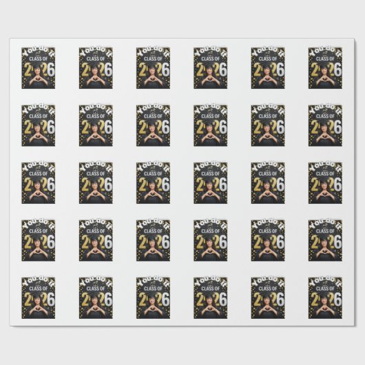 Abschlussfeier Goldene Karte – Geschenkpapier (Flach)