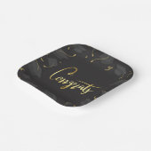 Abschlussfeier Gratulation Pappteller (Gewinkelt)