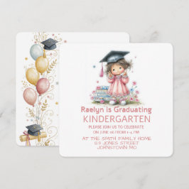 Abschlussfeier im fantasievollen Kindergarten Einladung