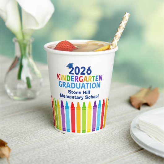 Abschlussfeier im Kindergarten 2026 - Benutzerdefi Pappbecher (In Situ)
