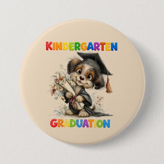 Abschlussfeier im Kindergarten Button (Vorderseite)