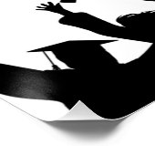 Abschlussfeier im Silhouettenstil Poster (Ecke)