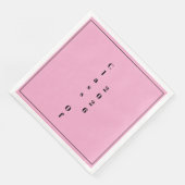 Abschlussfeier Klasse 2026 Rosa Schwarz Serviette (Ecke)
