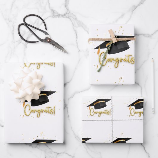 Abschlussfeier-Kollektion Geschenkpapier Set (Vorderseite)