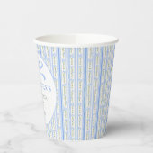 Abschlussfeier mit blauem Blumenband Pappbecher (Links)